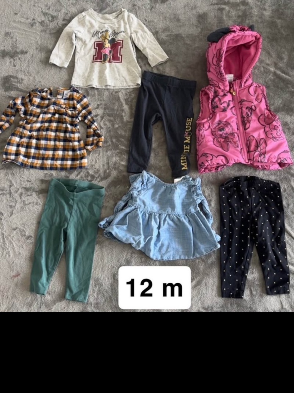 Disney Pink Minnie Mouse Hooded Vest & Mixed Outfit Set